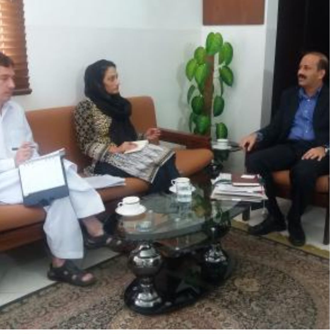 Asia Foundation Team headed by the Acting Country Director, Ms. Ameena Ilahi